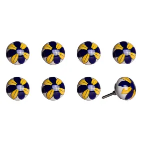 Knob-It Home Decor Classic Cabinet & Drawer Knobs-Yellow/Navy/White