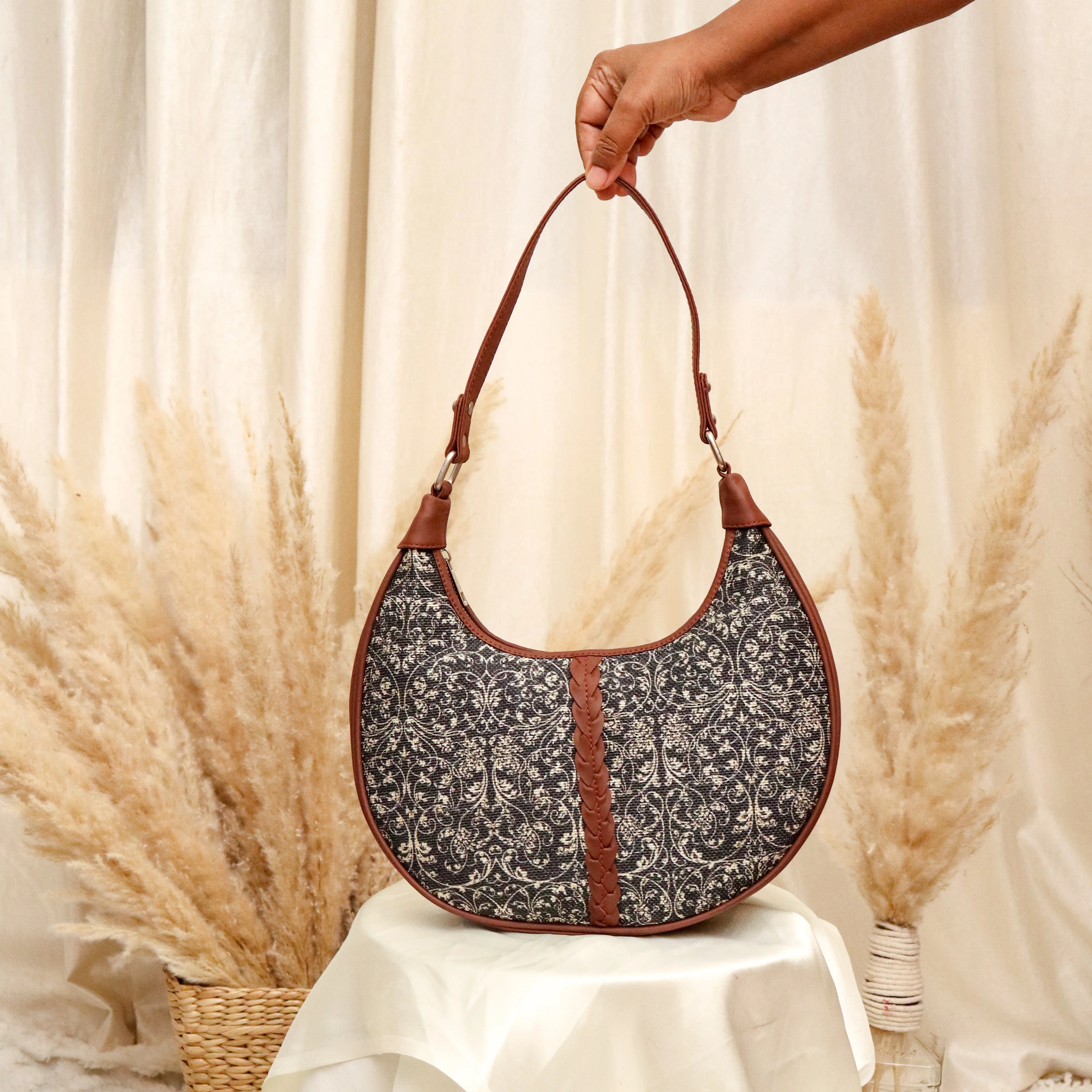 Lattice Lace Hobo Bag