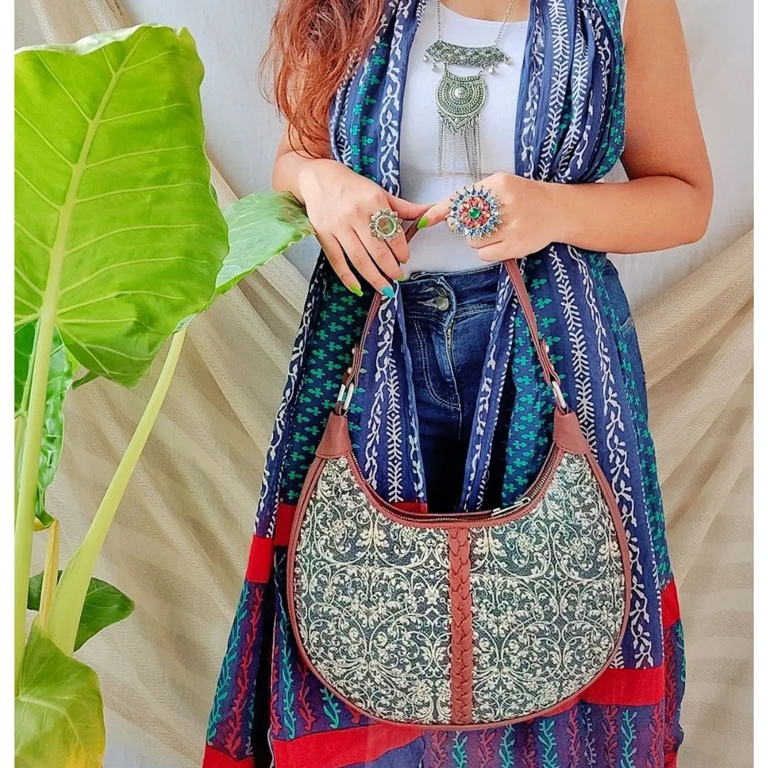 Lattice Lace Hobo Bag