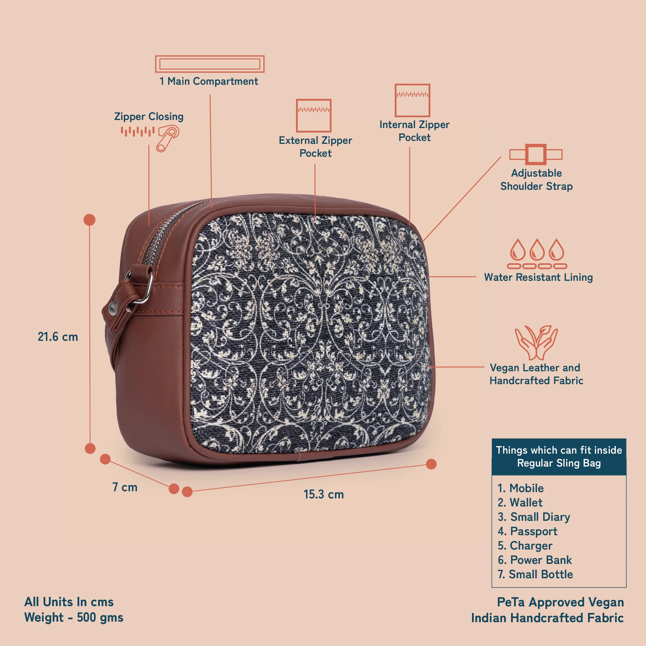Lattice Lace Sling Bag