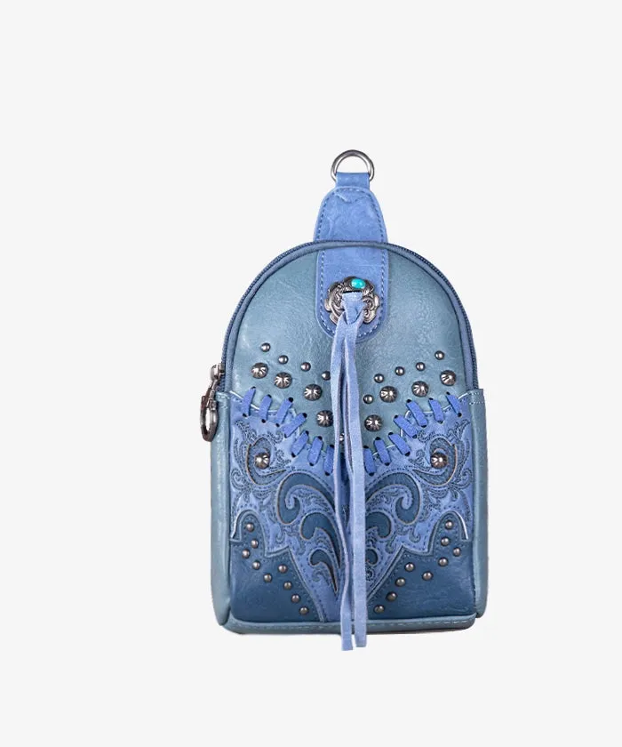 Montana West Embroidered Whipstitch Sling Bag