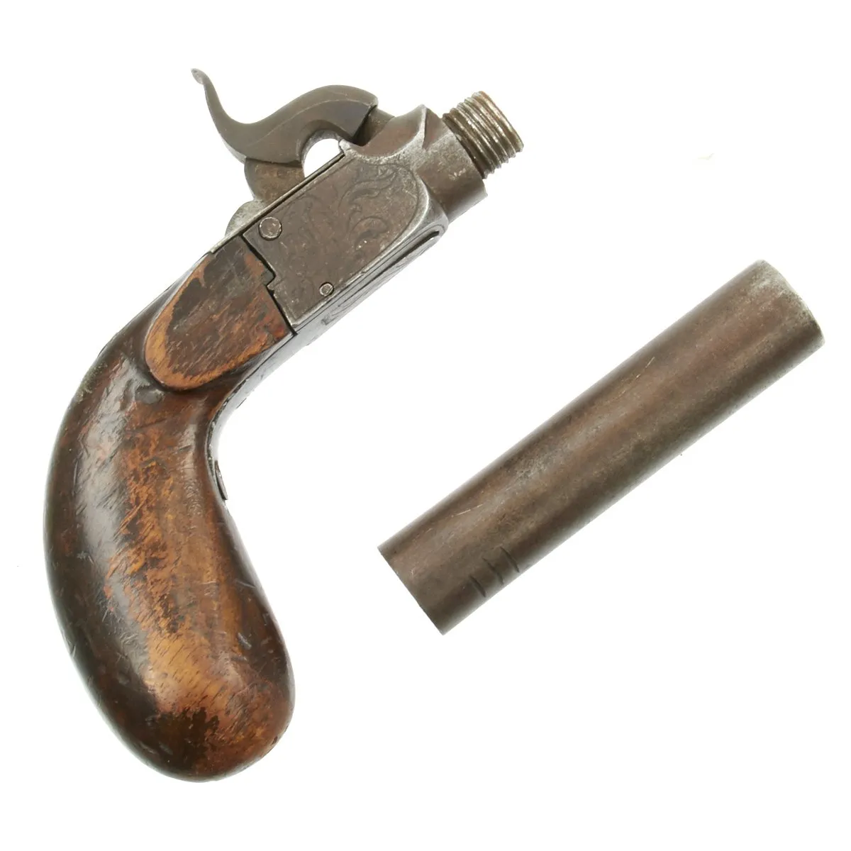 Original Belgian Percussion Pocket Pistol with Liège Proofmark - Circa 1840
