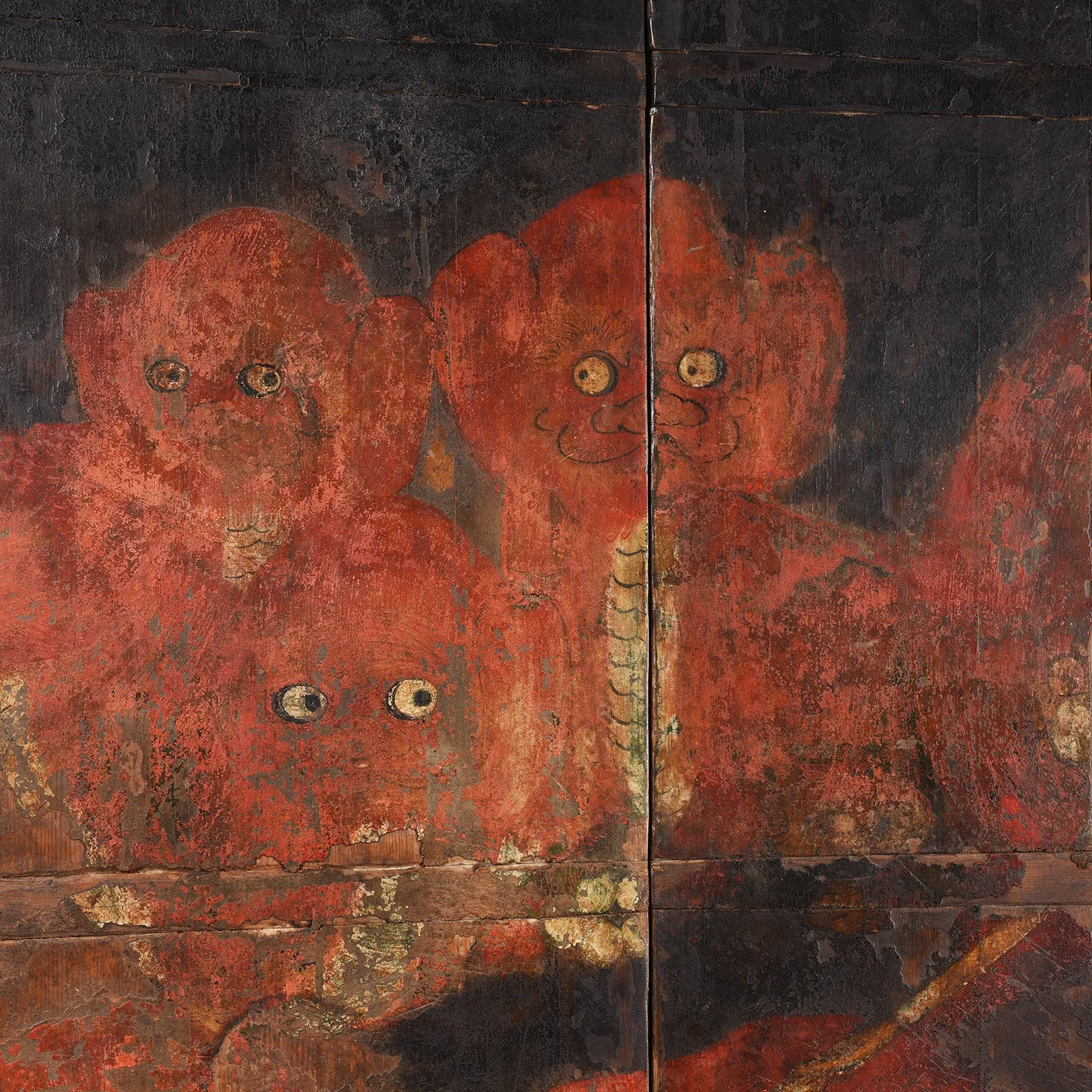 Painted Chinese Bank Doors From Shanxi - 19th Century