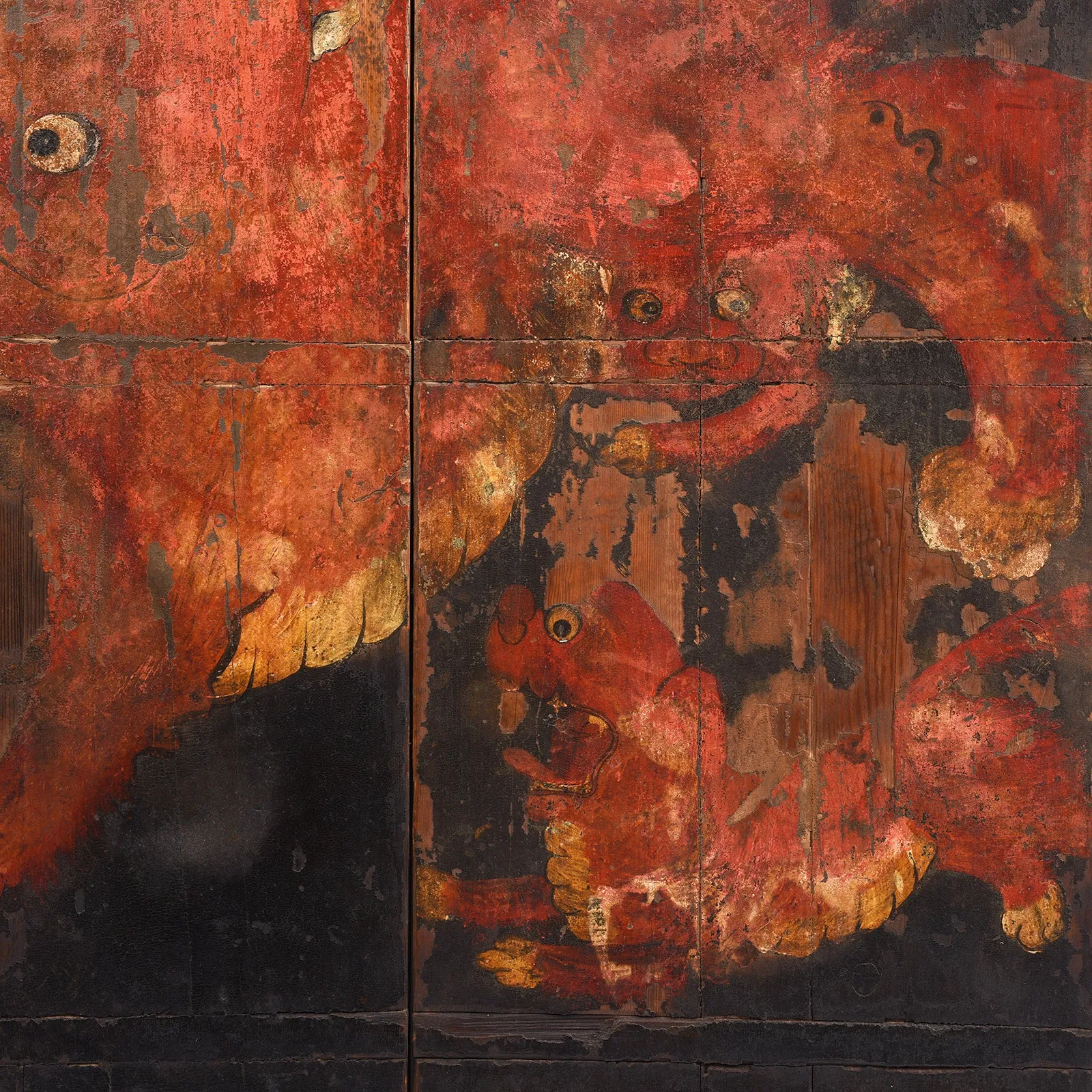 Painted Chinese Bank Doors From Shanxi - 19th Century