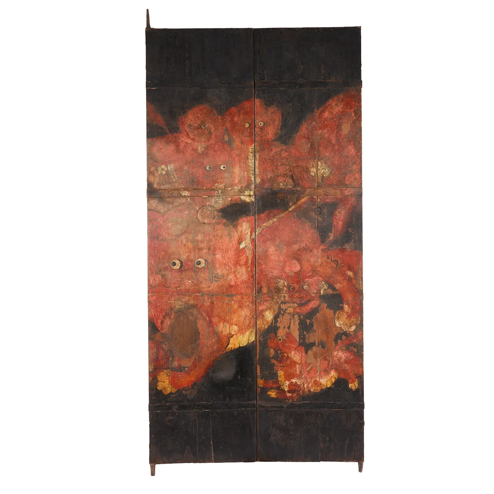 Painted Chinese Bank Doors From Shanxi - 19th Century