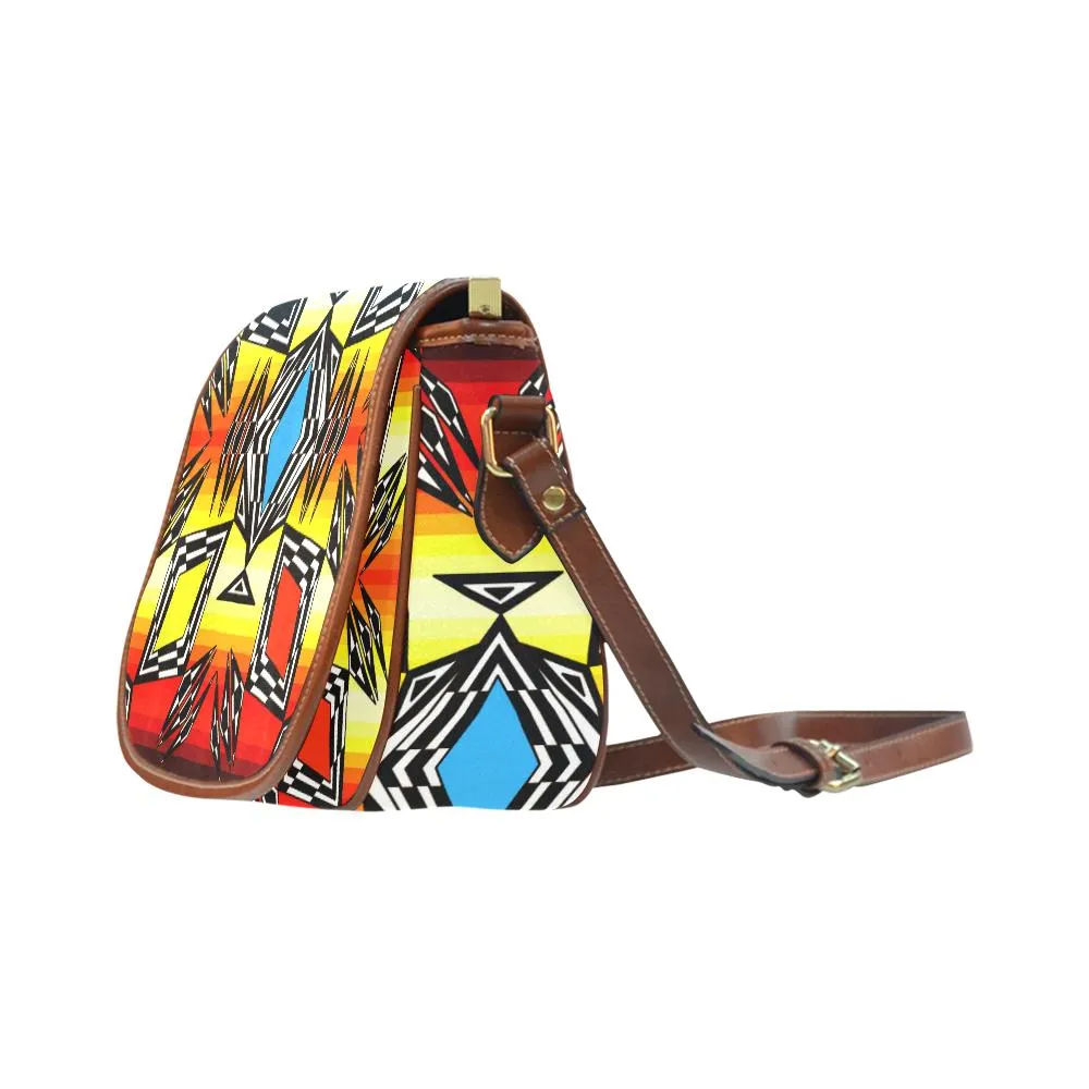 Prairie Fire Medicine Wheel Saddle Bag/Large