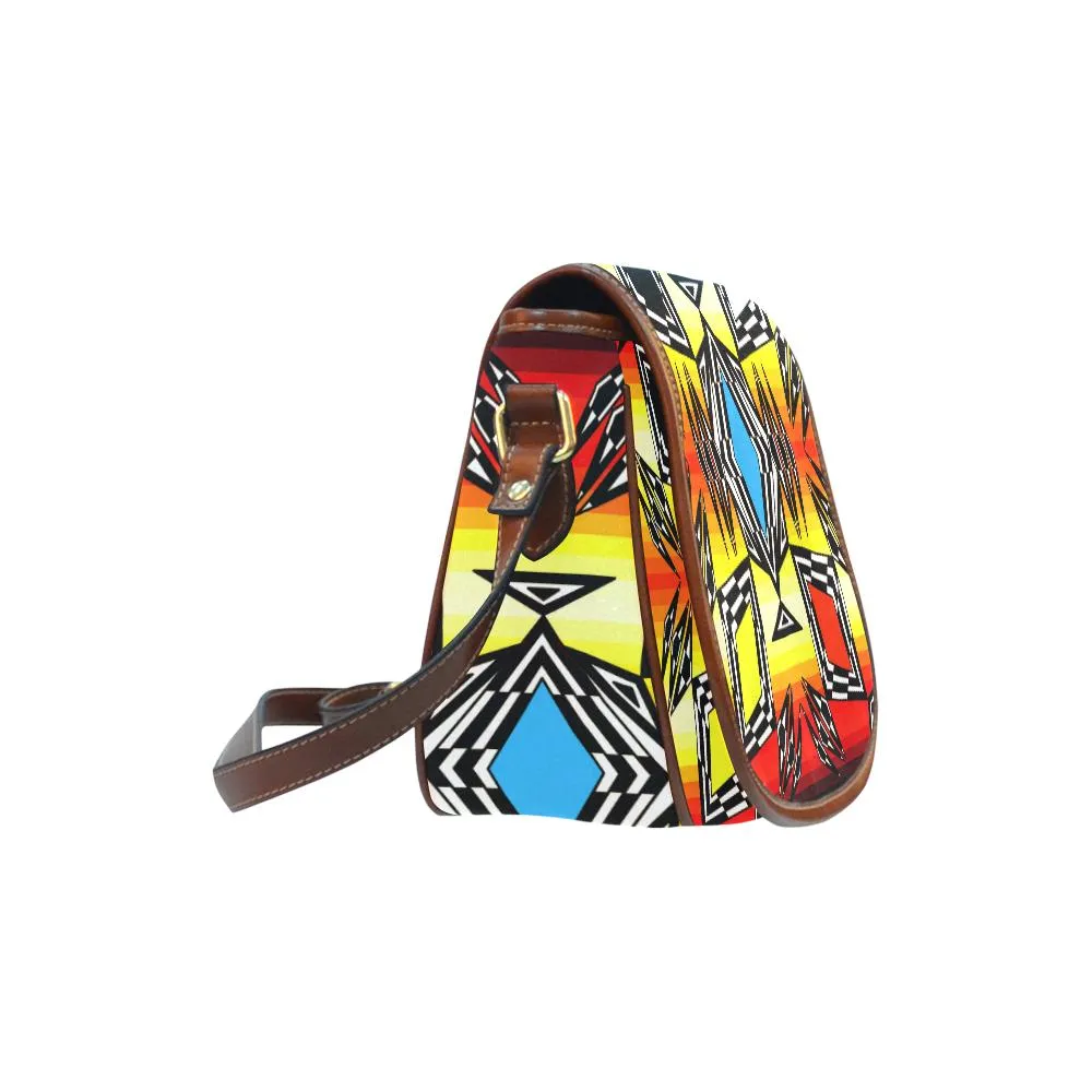 Prairie Fire Medicine Wheel Saddle Bag/Large
