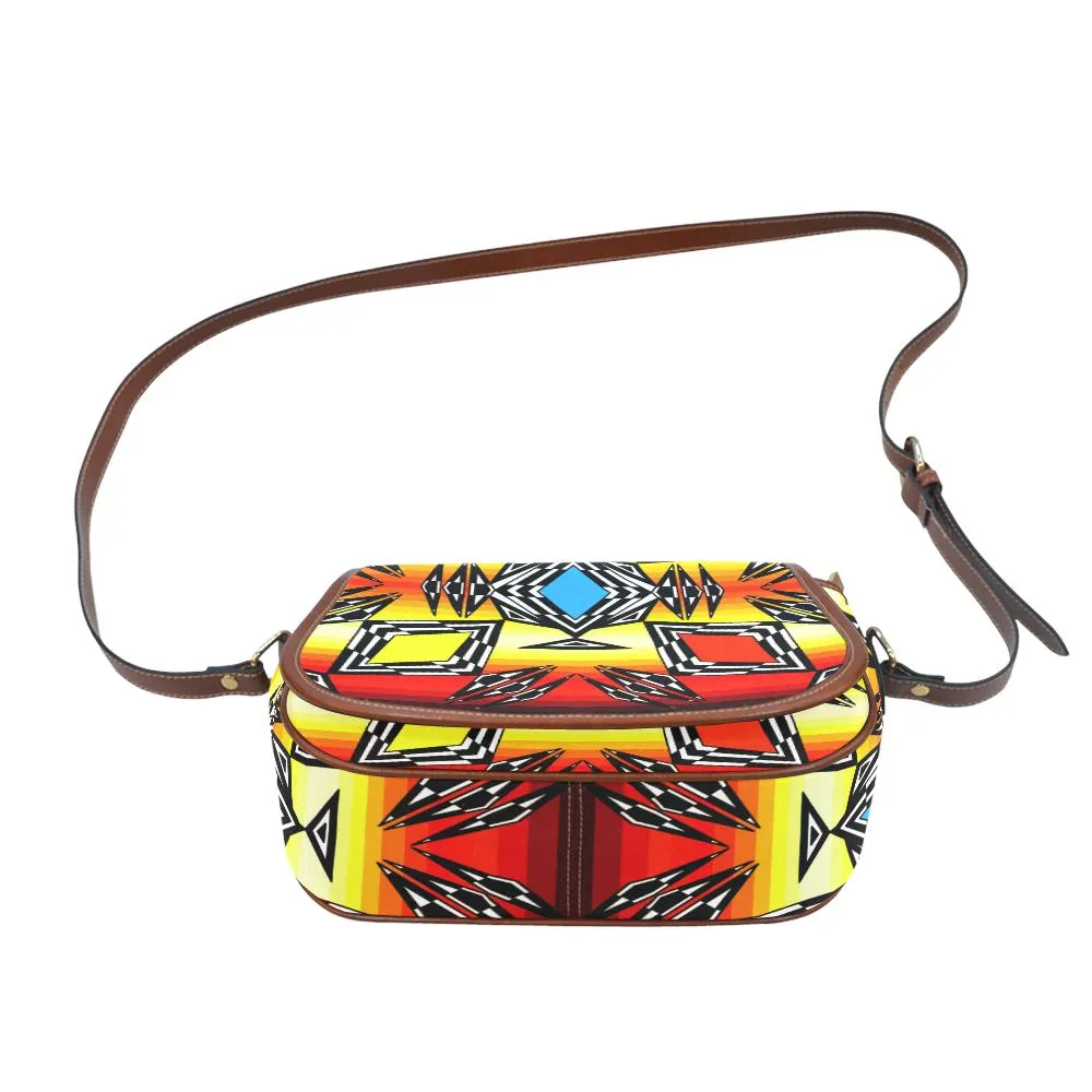 Prairie Fire Medicine Wheel Saddle Bag/Large