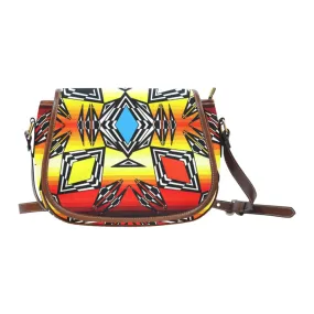 Prairie Fire Medicine Wheel Saddle Bag/Large