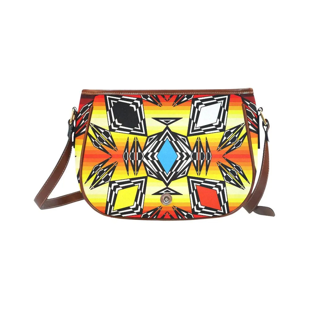 Prairie Fire Medicine Wheel Saddle Bag/Large