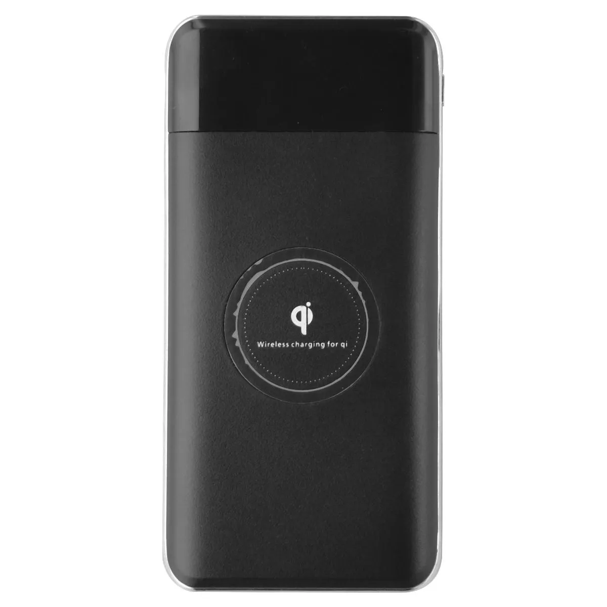 Qi Wireless Charging Pad Power Bank with Micro USB Cable - Black