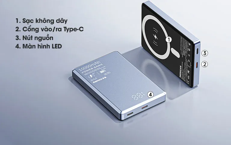 REMAX POWER BANK WIRELESS 10000MAH 20W RPP-109