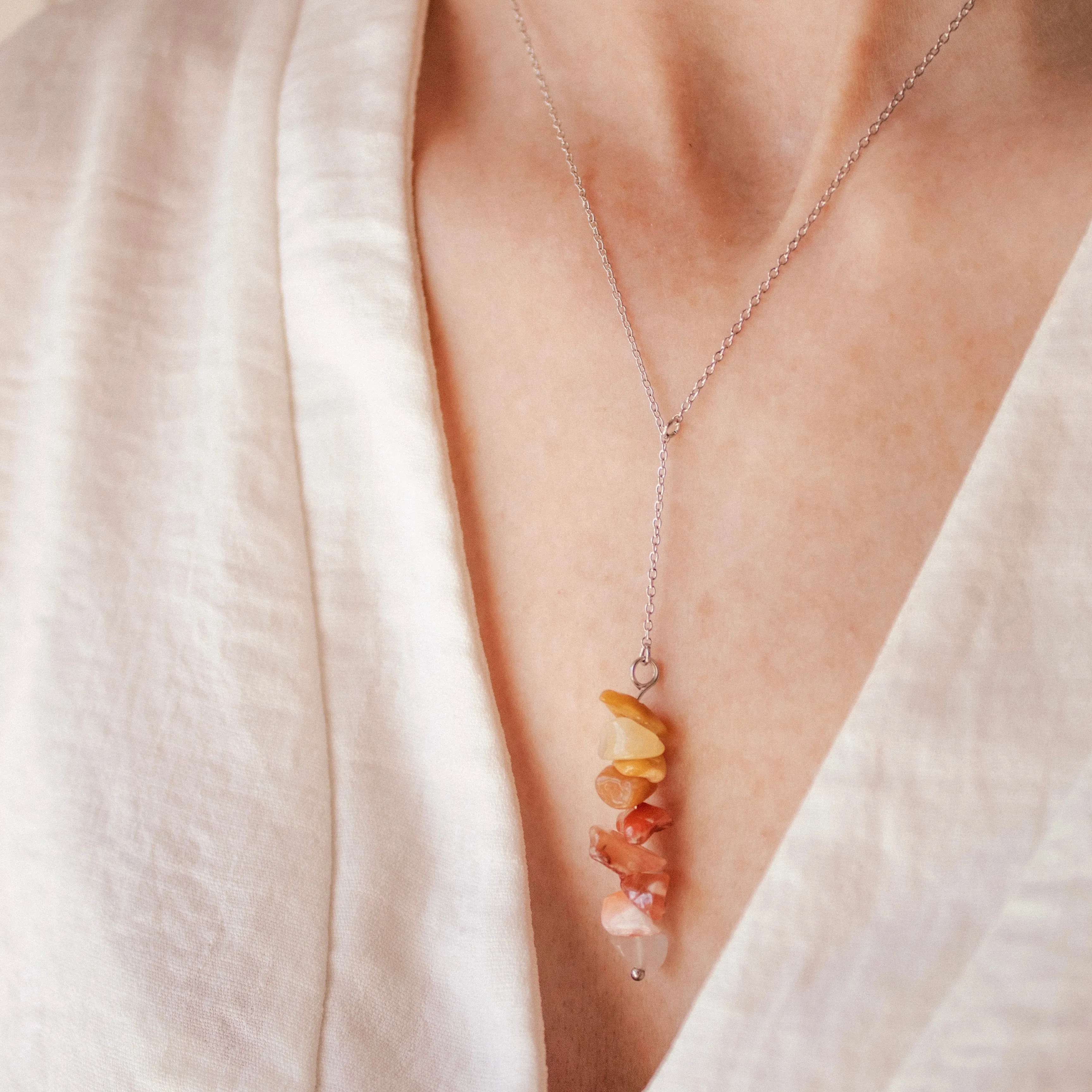 Sacral Chakra Power Stone Necklace