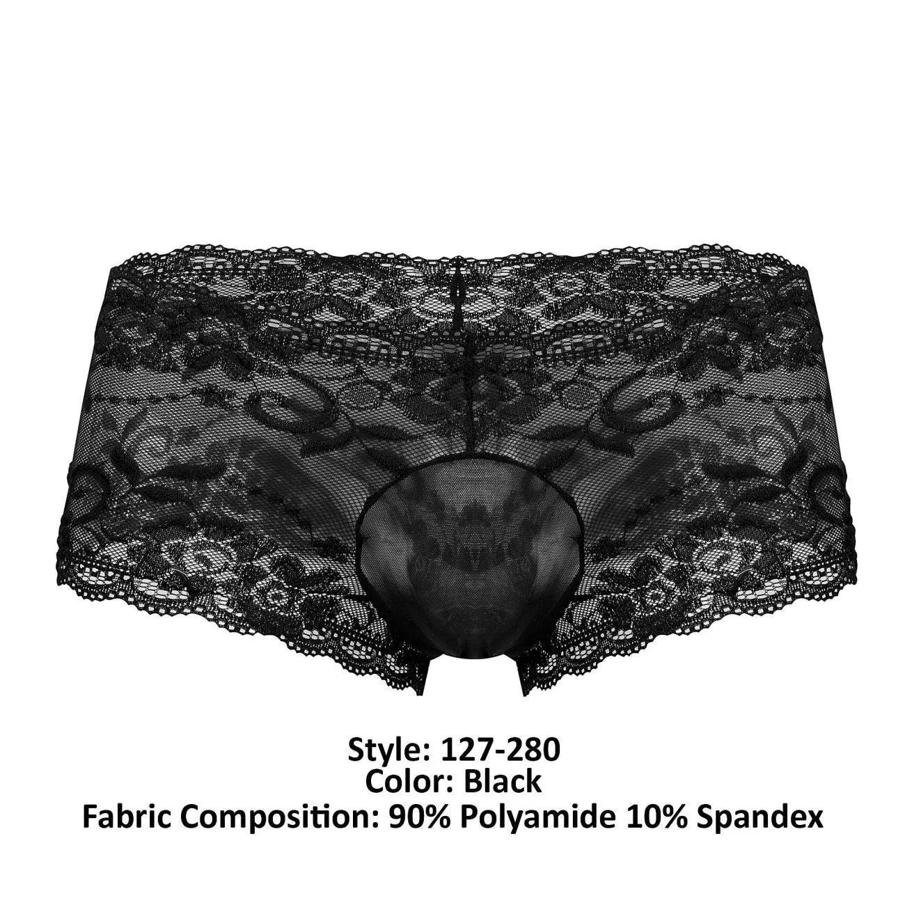 Sassy Lace Mini Short Sheer Pouch