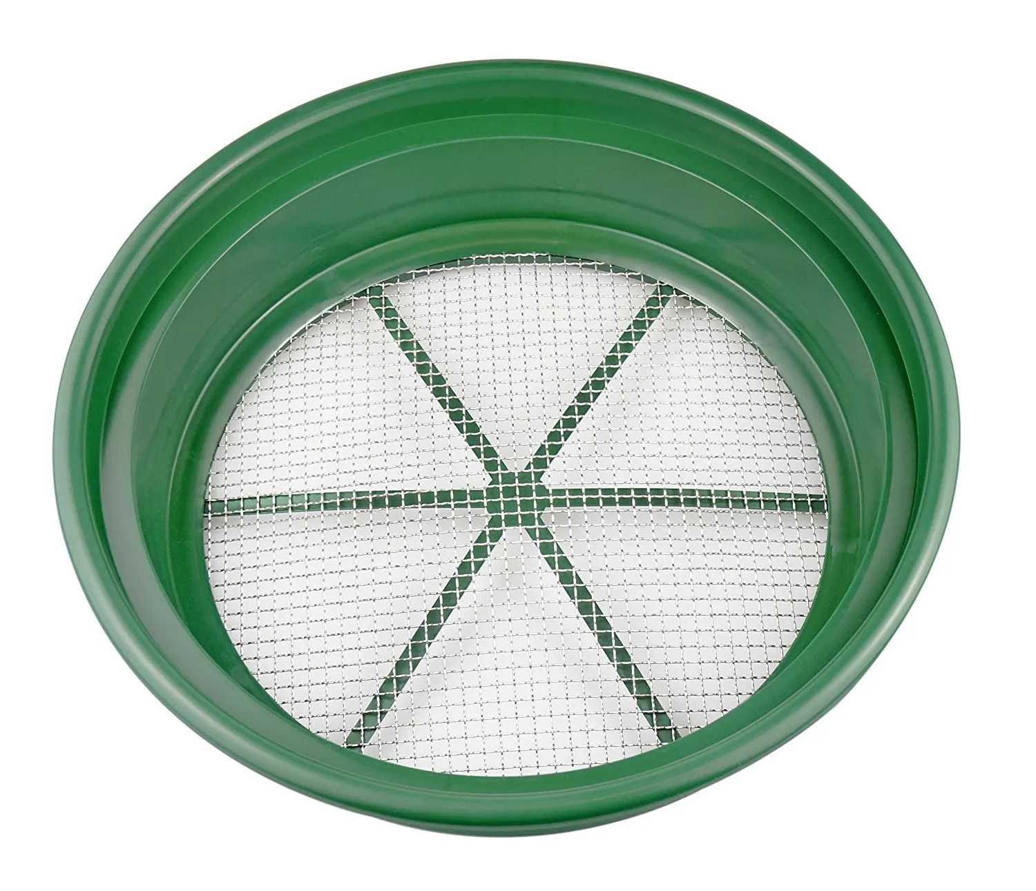 SE GP2-14 Patented Stackable 13-1/4&quot; Sifting Pan, 1/4&quot; Mesh Screen