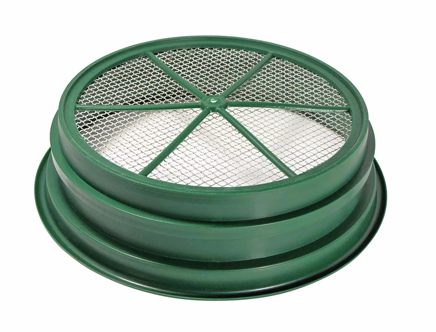 SE GP2-14 Patented Stackable 13-1/4&quot; Sifting Pan, 1/4&quot; Mesh Screen