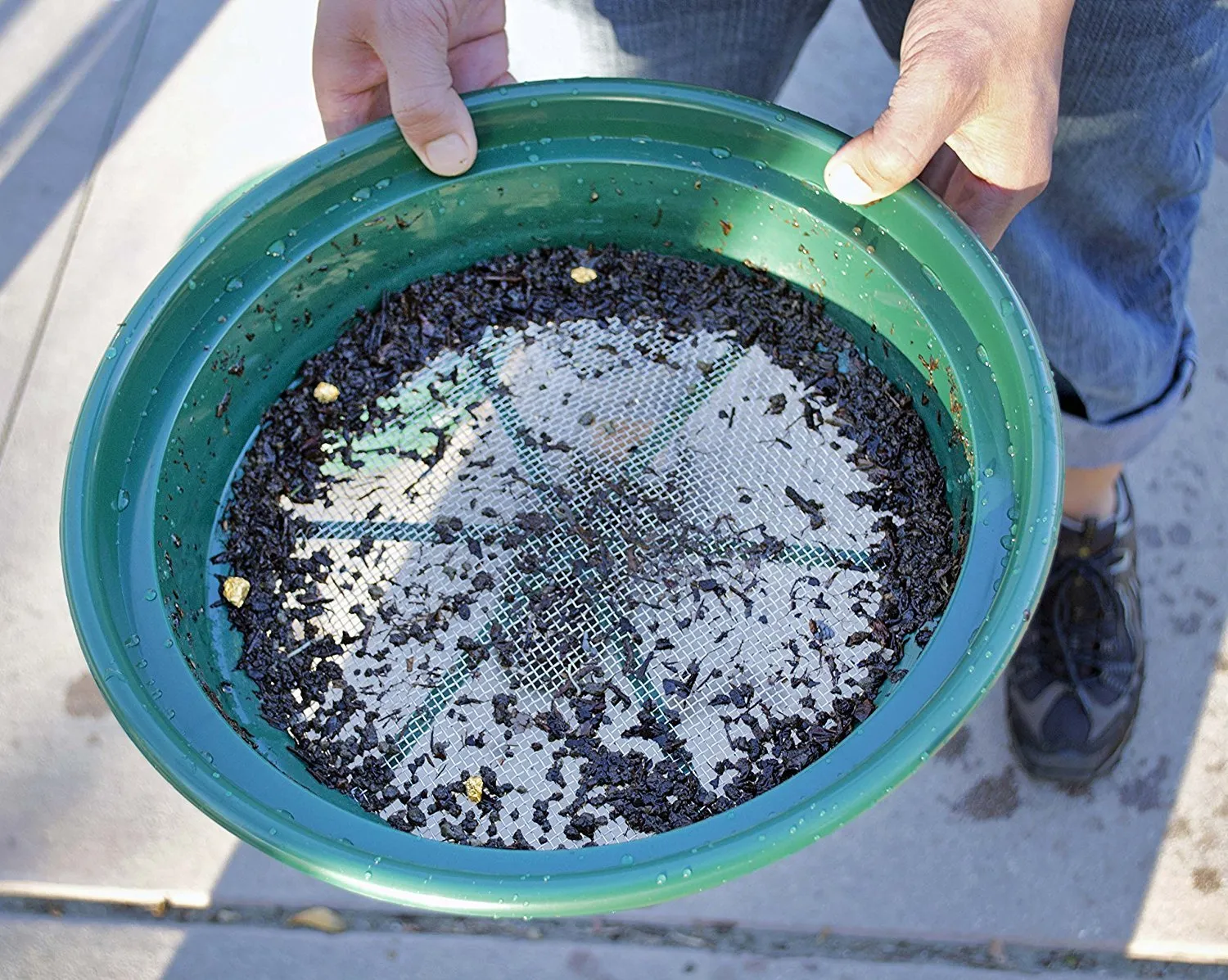 SE GP2-18 Patented 13-1/4&quot; Stackable Sifting Pan, 1/8&rdquo; Mesh Screen