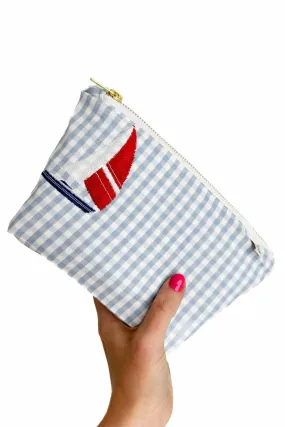 Seersucker "Sailboat" Mini Maxx Baby Bag