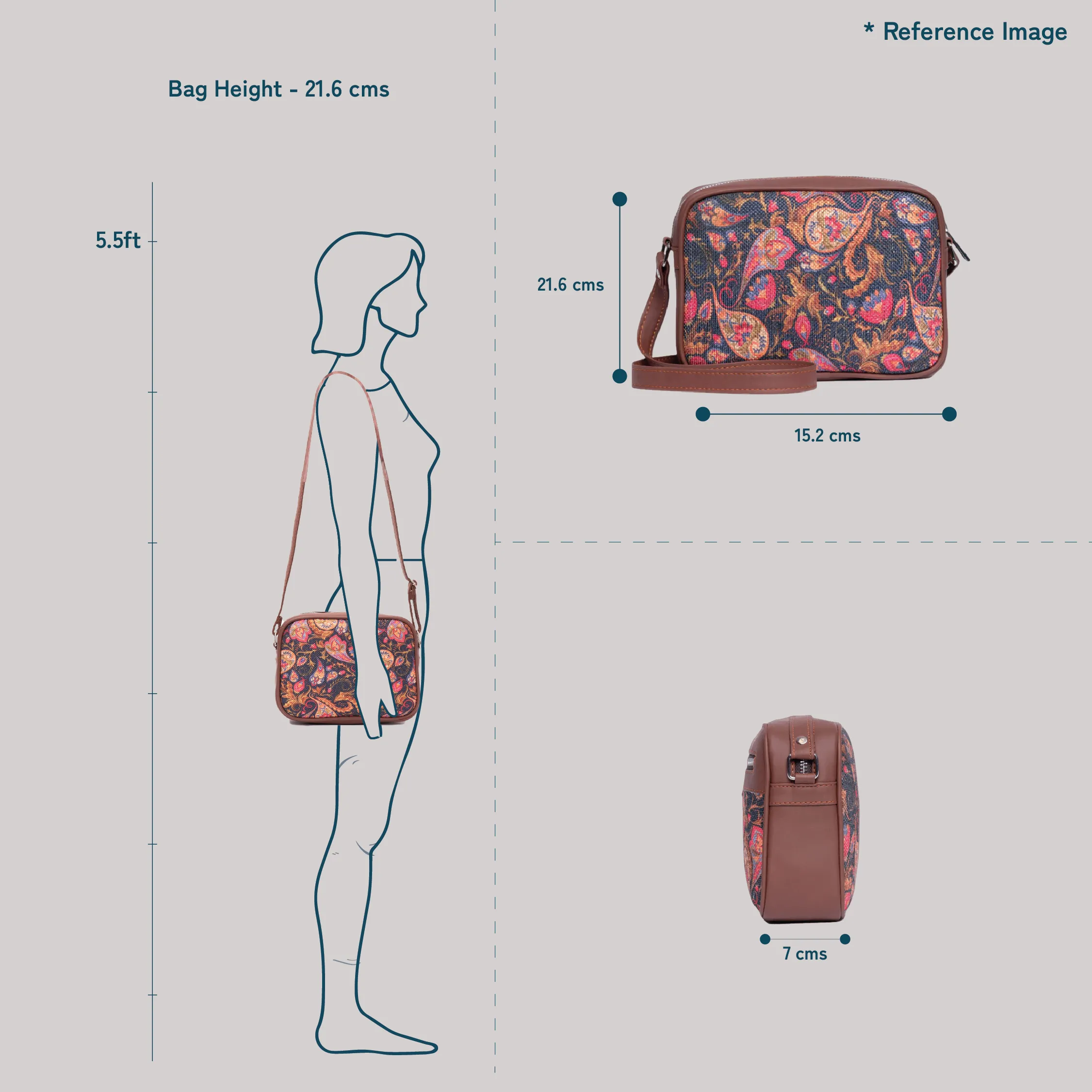 Shobha Niwas Lotus Motif Sling Bag