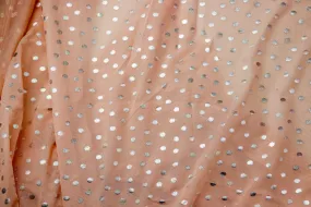 Silver Polka Dot Mesh