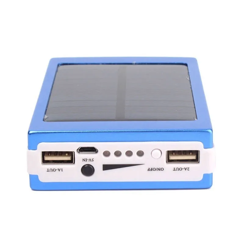 Solar Panel Battery Charger Dual USB Power Bank with LED light 25000mAh