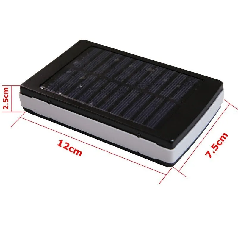 Solar Panel Battery Charger Dual USB Power Bank with LED light 25000mAh