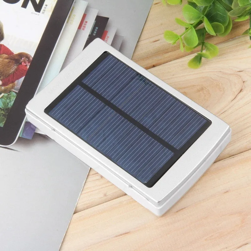 Solar Panel Battery Charger Dual USB Power Bank with LED light 25000mAh