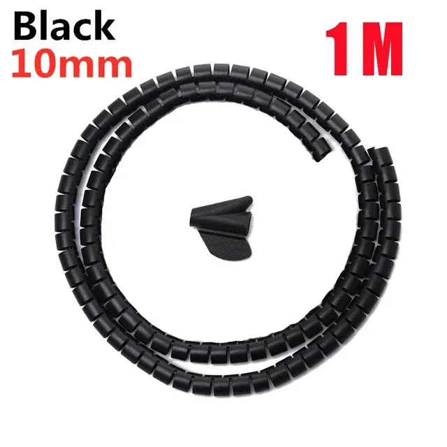 Spiral cable wrap|2M/1M Flexible Spiral Cable Wire Protector Cable Organizer