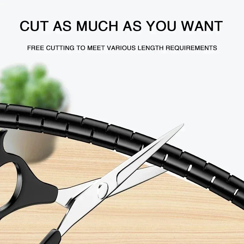 Spiral cable wrap|2M/1M Flexible Spiral Cable Wire Protector Cable Organizer