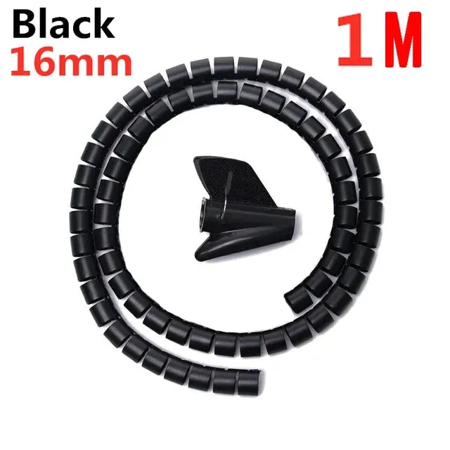 Spiral cable wrap|2M/1M Flexible Spiral Cable Wire Protector Cable Organizer