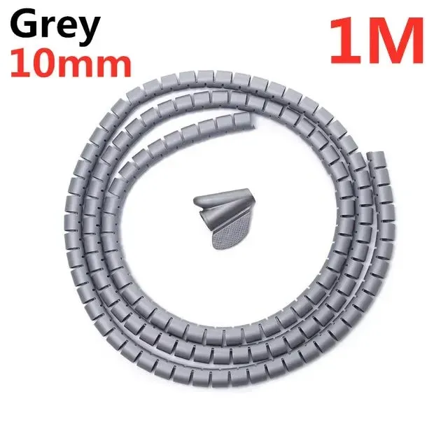 Spiral cable wrap|2M/1M Flexible Spiral Cable Wire Protector Cable Organizer