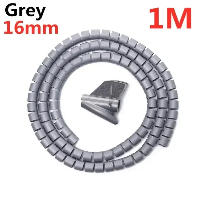 Spiral cable wrap|2M/1M Flexible Spiral Cable Wire Protector Cable Organizer