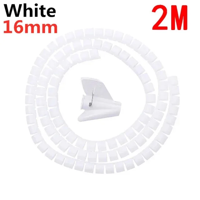 Spiral cable wrap|2M/1M Flexible Spiral Cable Wire Protector Cable Organizer