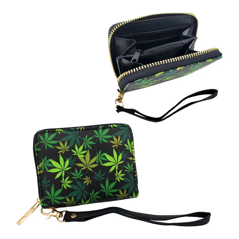 Stoner Wallet All Over Leaf Design