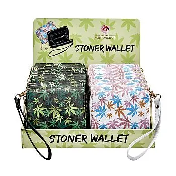 Stoner Wallet All Over Leaf Design
