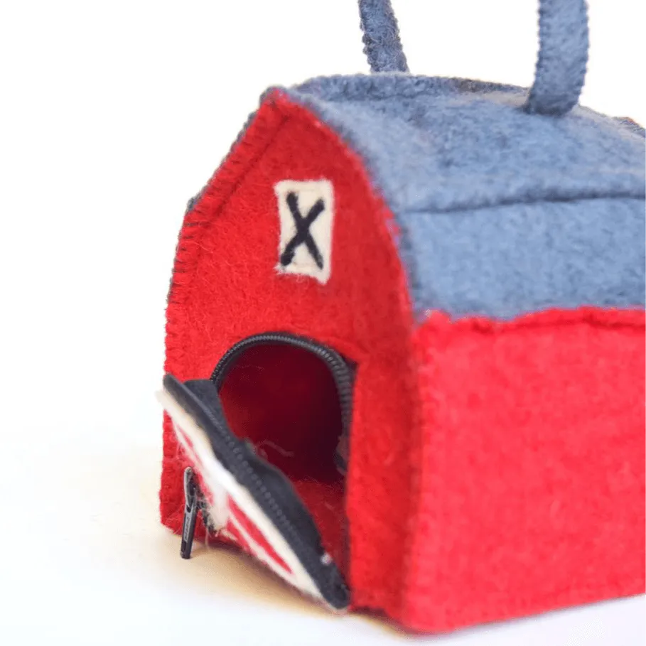 Tara Treasures Felt Barn Bag Pretend & Imaginative Play Farm Animal Toys