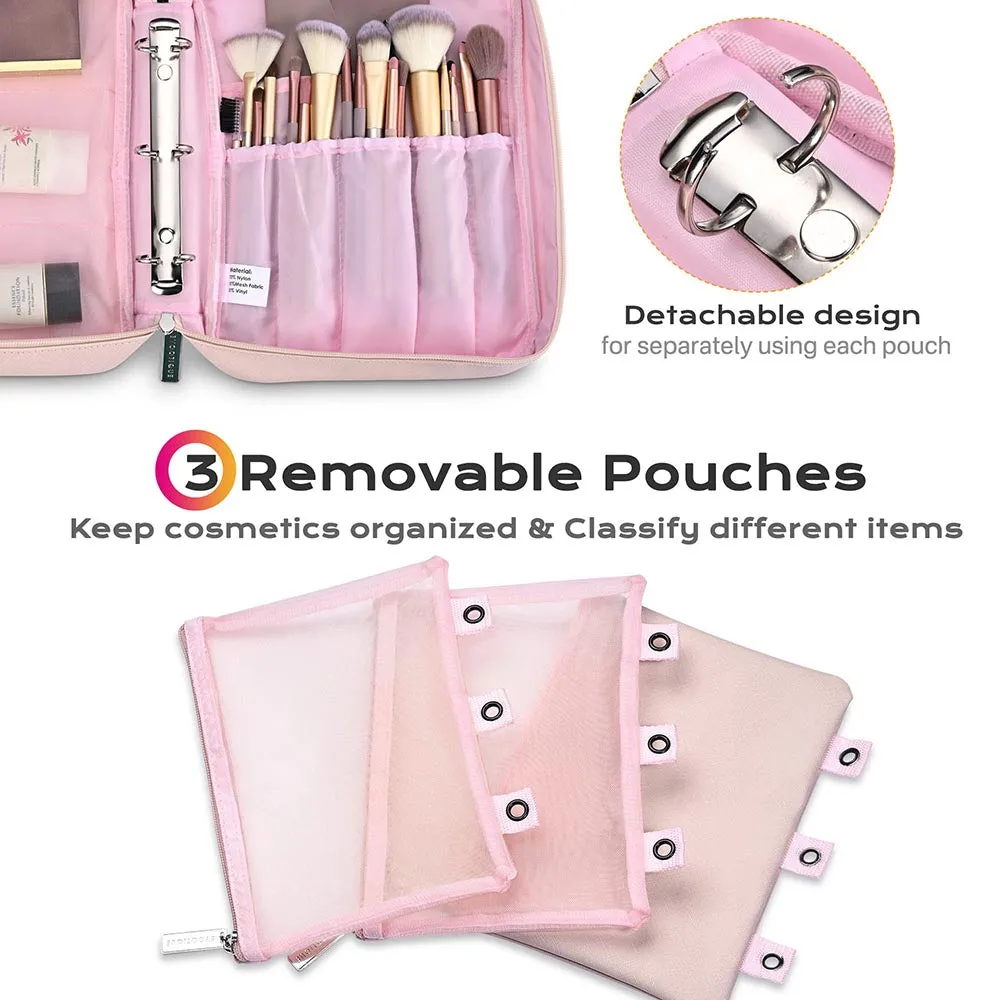 TheLAShop Binder Makeup Bag Cosmetic Pouches A4/Letter Size