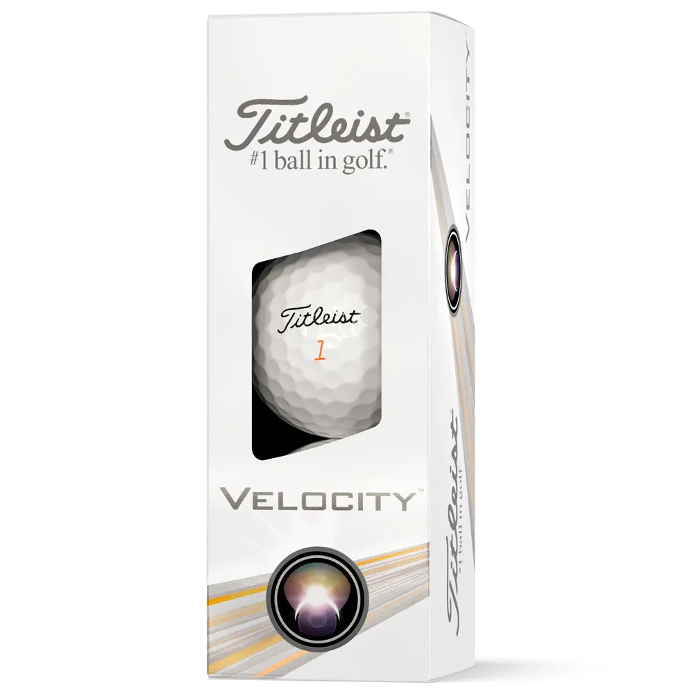 Titleist Velocity Golf Balls - White - 12 Pack