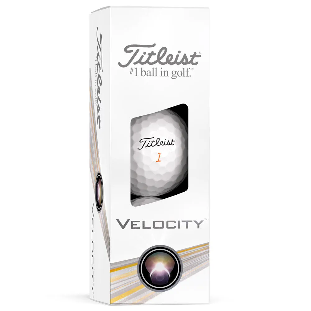 Titleist Velocity Golf Balls - White - 12 Pack