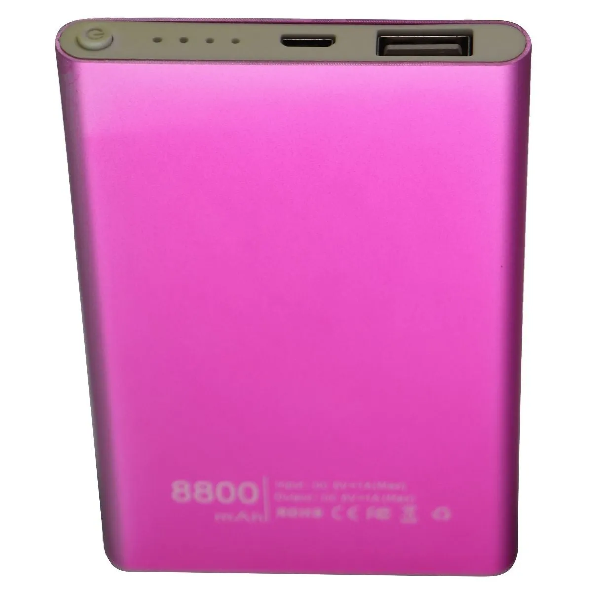 Universal 8,800mAh Single USB Portable Power Bank - Pink