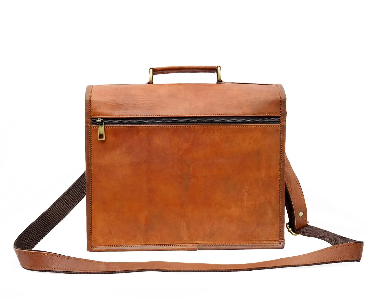 Vintage Unisex Leather Crossbody Messenger Bag