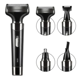 VYSN 4 In 1 Rechargeable Razor Hair Beard Eyebrow Ear Nose Hairs Sideburn Trimmer Clipper Painless Electric Shaver Remover For Men Women