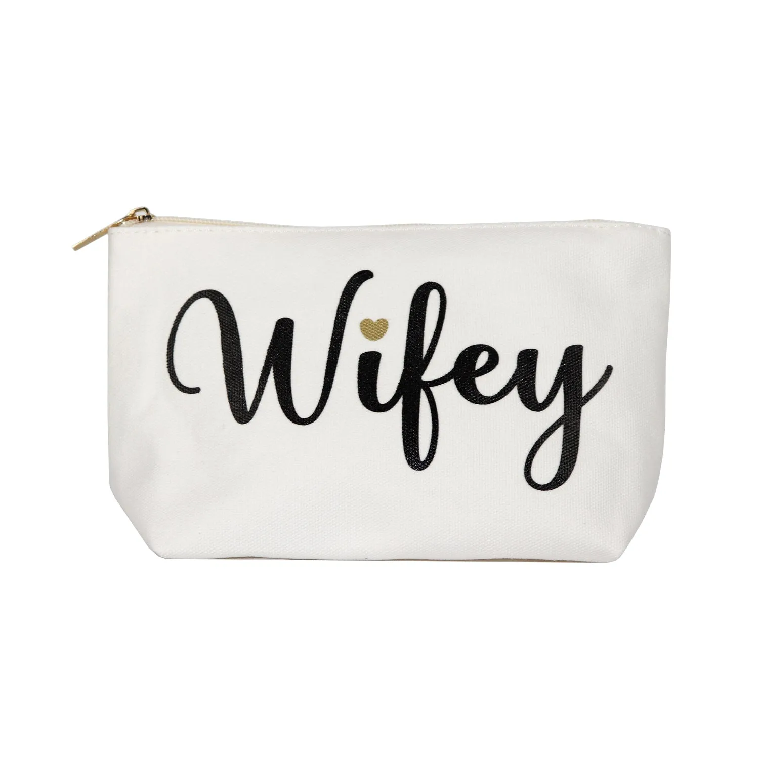 Wedding Gift Set, Bride Tote Bag with Zipper, Mrs Makeup Bag,Wifey