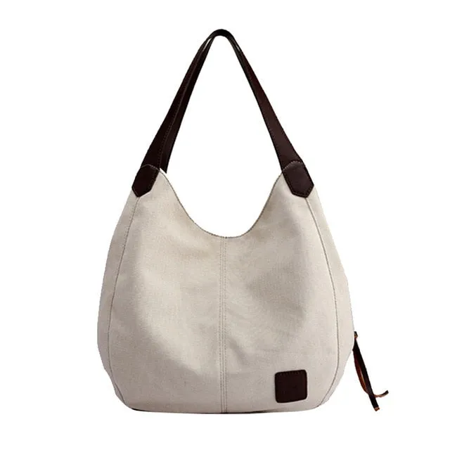 Women's Canvas Handbags Vintage High Quality