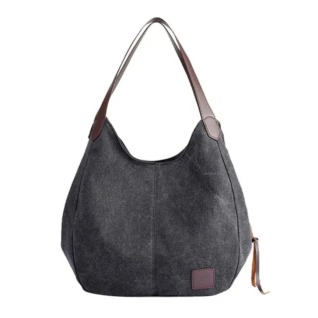 Women's Canvas Handbags Vintage High Quality