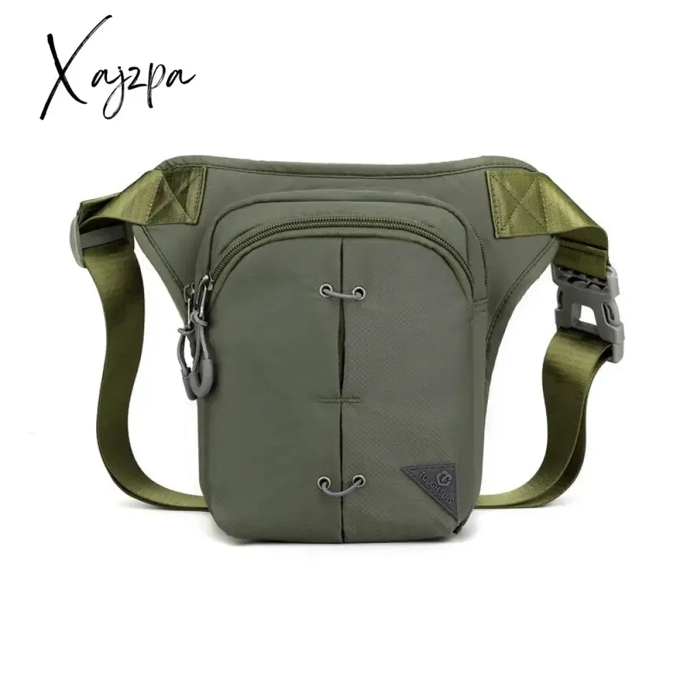 Xajzpa - Nylon Leg Drop Bag Fanny Waist Pack for Men Motorcycle Rider Travel Assault Male Cross Body Messenger Hip Belt Thigh Bags