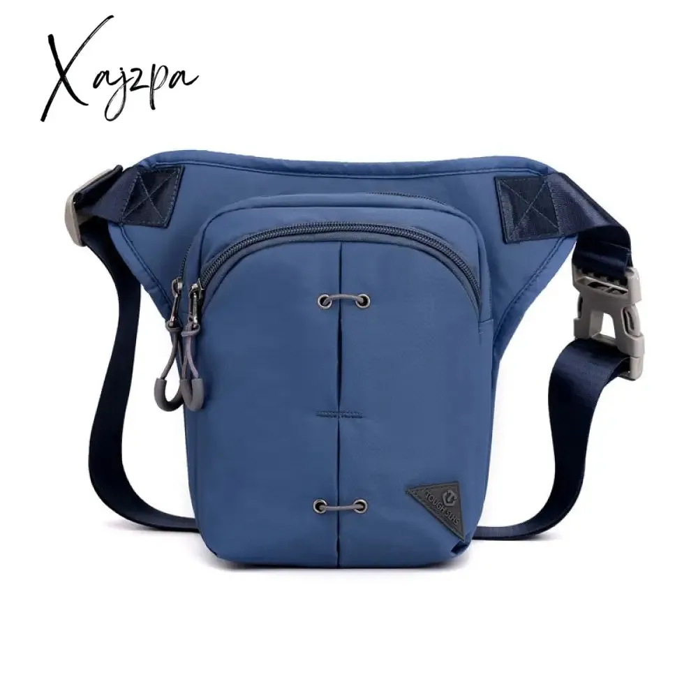 Xajzpa - Nylon Leg Drop Bag Fanny Waist Pack for Men Motorcycle Rider Travel Assault Male Cross Body Messenger Hip Belt Thigh Bags