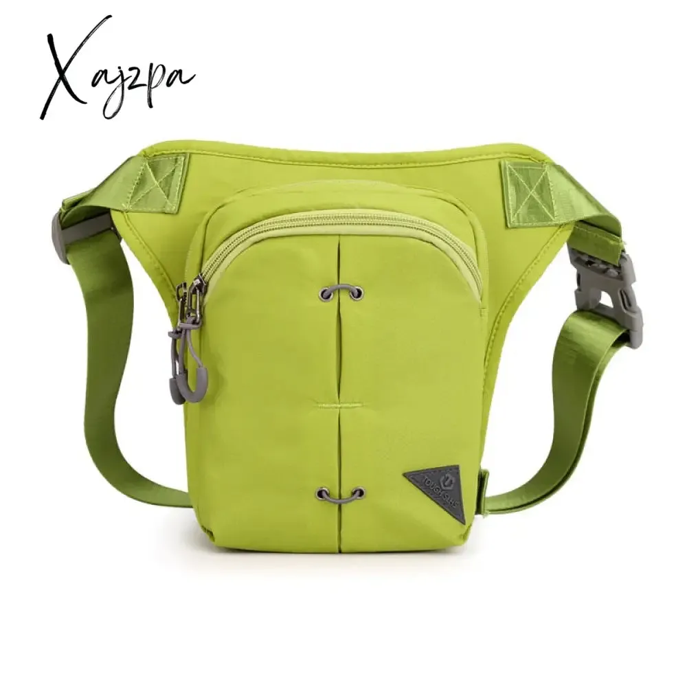 Xajzpa - Nylon Leg Drop Bag Fanny Waist Pack for Men Motorcycle Rider Travel Assault Male Cross Body Messenger Hip Belt Thigh Bags