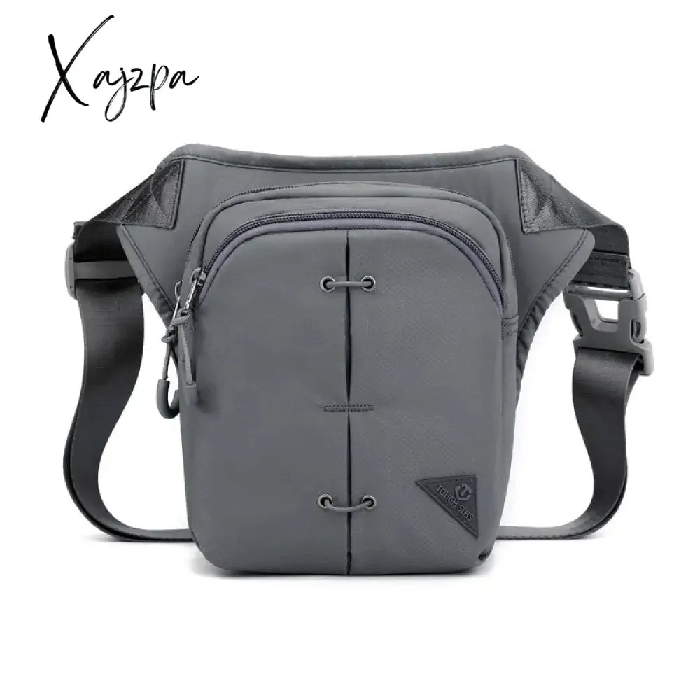 Xajzpa - Nylon Leg Drop Bag Fanny Waist Pack for Men Motorcycle Rider Travel Assault Male Cross Body Messenger Hip Belt Thigh Bags